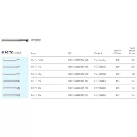Carbide bur FG.TC 1/2SL-8SL for turbine handpiece (the price is for 1 piece, in a package of 5 pieces) Carbide bur FG.TC 1/2SL-8SL for turbine handpiece (the price is for 1 piece, in a package of 5 pieces)