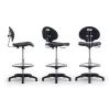 Laboratory chair with backrest and foot ring 0803PU