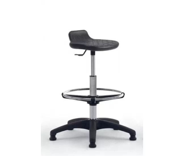 Laboratory chair without backrest with footrest 0800PU