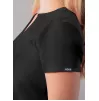 Notched V-neck Top A6002 black