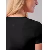 Notched V-neck Top A6002 black