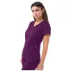 Women’s Sweetheart V-neck Scrub Top P4210 Eggplant