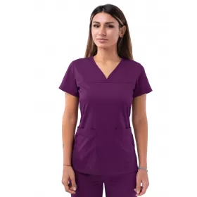 Women’s Sweetheart V-neck Scrub Top P4210 Eggplant Women’s Sweetheart V-neck Scrub Top P4210 Eggplant