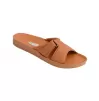 Ортопедические тапочки из натуральной кожи DrLuigi, открытые, светло-коричневые (бежевые)