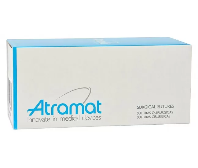 Ķirurģiskās šuves 5/0, 45 cm ar griešanas adatu, 12 gab