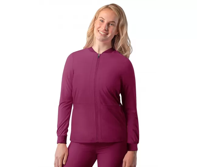 Куртка на молнии A6200 темно-красная (винная)