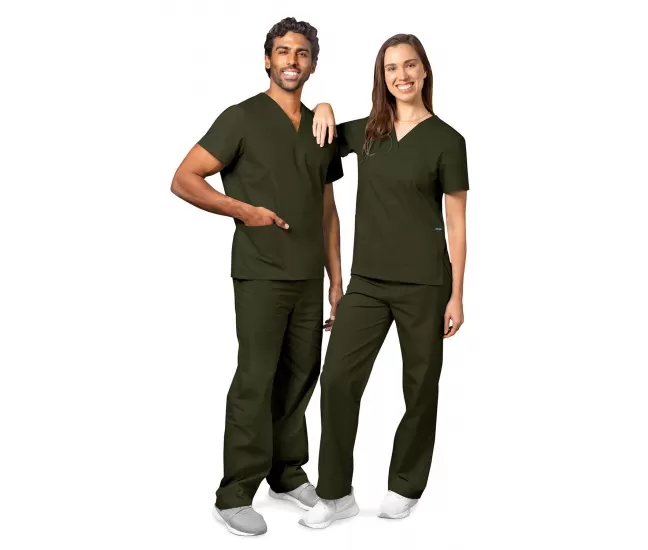 Unisex Drawstring Scrub Set 701 Olive Unisex Drawstring Scrub Set 701 Olive