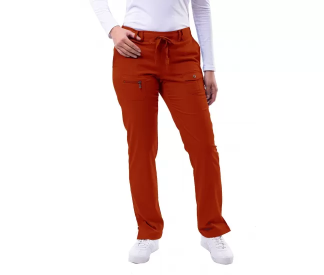Women's Slim Fit 6 Pocket Pant P4100 Red Ochre