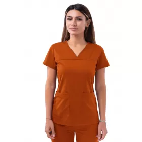 Медицинская блузка P4210 цвета корицы