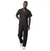Unisex V-Neck/Drawstring Pant Scrub Set S8400 Black
