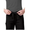 Unisex V-Neck/Drawstring Pant Scrub Set S8400 Black