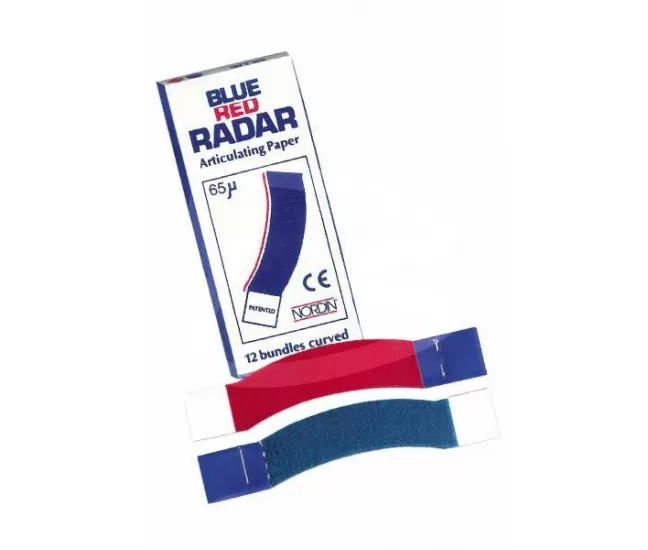 Articulating paper 65 µ red-blue, 144 pcs.