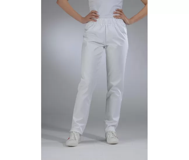 Medical trousers Fuseaux white