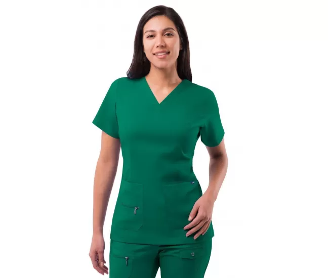 Women's Elevated V-neck Scrub Top P4212 Hunter Green