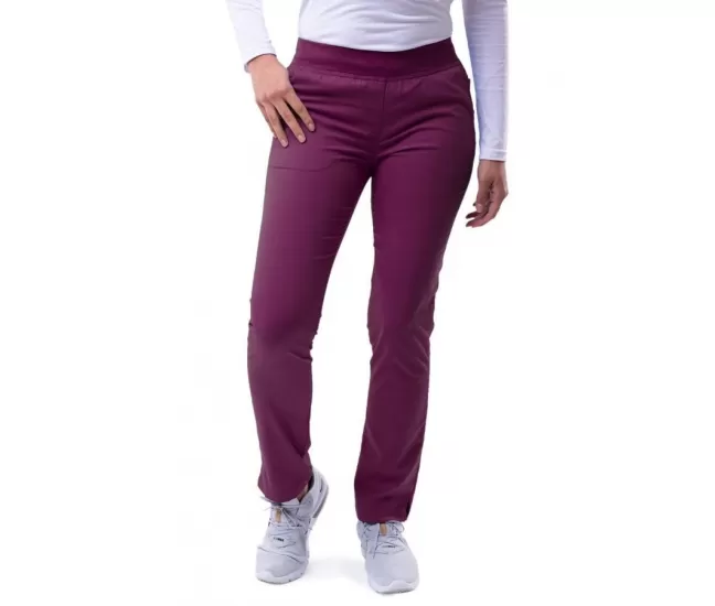 Медицинские брюки для высоких людей P7102, темно-красные (винные)