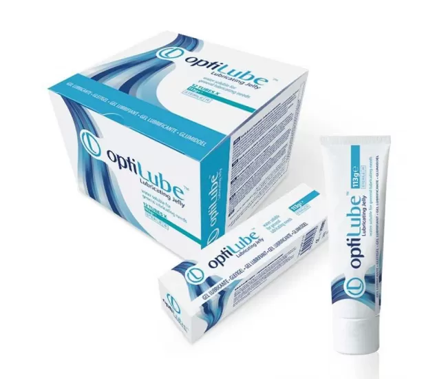 Sterile lubricating jelly, OptiLube, 113 g. tube