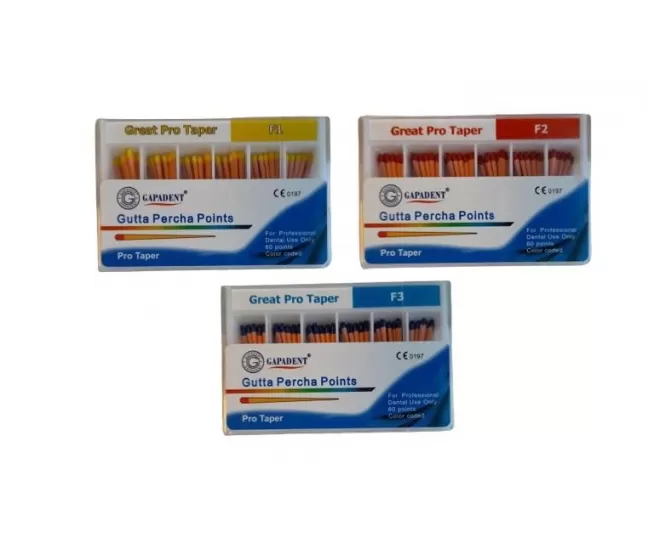 Gutta Percha Points, F1~F5, 60 pcs.