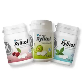 Pastilas bez cukura, ar ksilītu, Miradent Xylitol, 60 g. (26 gab.)