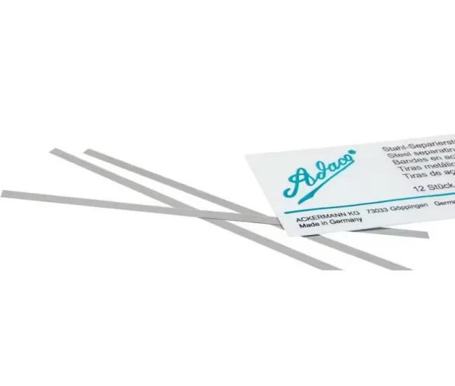 Abrasive steel strips     6 mm x 135 mm , 12 pcs.