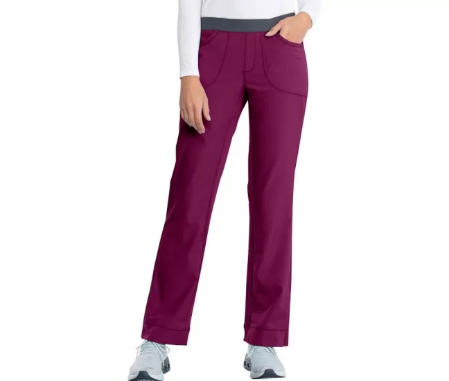 Slim Pull-On Pant CKE1124A in Wine