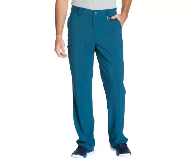 Men's Fly Front Pant CKE200A in Caribbean Blue
