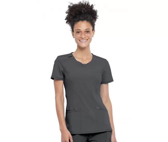 Медицинская блузка CKE2624A темно-серая