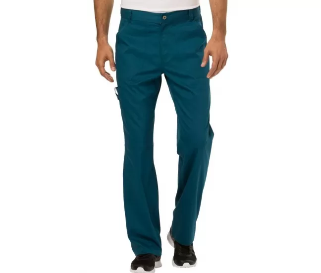 Men's Mid Rise Tapered Leg Pant WWE140 in Caribbean Blue