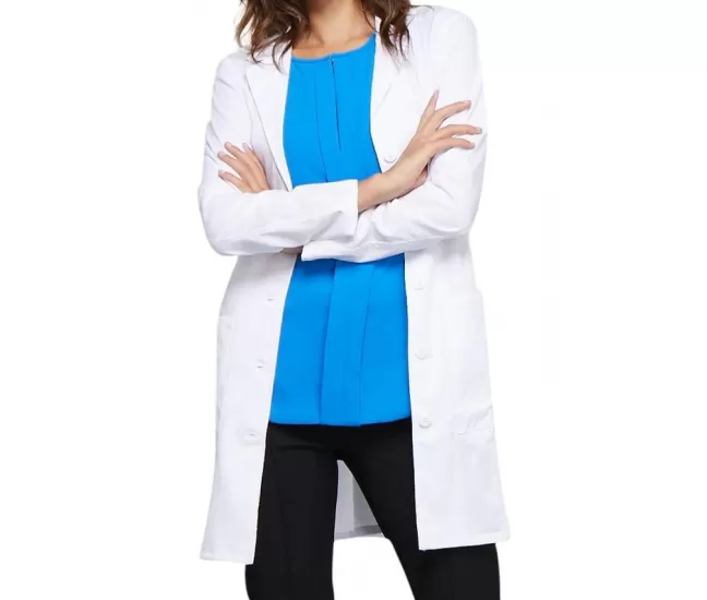 Медицинский женский халат WWE4439 белый