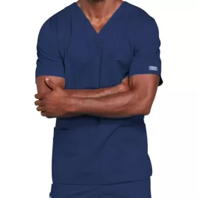 Медицинская блузка Universal WWE4725 темно-синяя