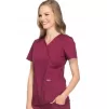 Медицинская блузка WWE610 темно-красная (винная)