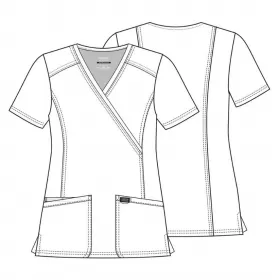 Медицинская блузка WWE610 темно-красная (винная)