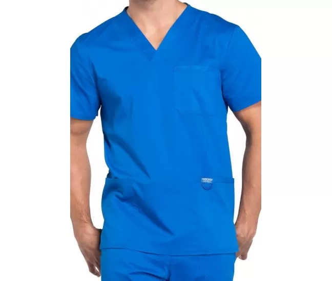 Men's V-Neck Top WWE670 in Royal