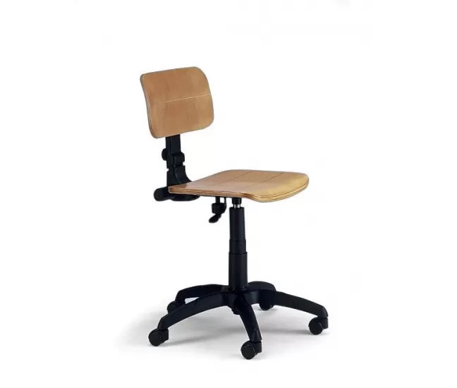 Laboratorijas krēsls ar atzveltni un riteņiem FGA