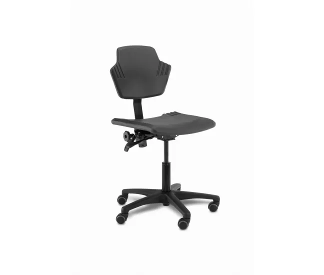 Laboratory chair with backrest and wheels LST