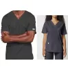Unisex V-Neck Top WWE4725 in Pewter