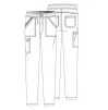 Men's Mid Rise Straight Leg Pant DKE220 in Royal
