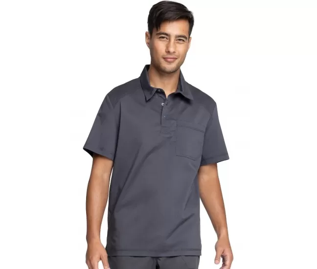 Men's Polo Shirt WWE615 in Pewter