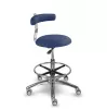 Saddle chair with wheels, backrest and footrest 1240GDent