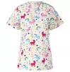 Scrub top BAMBINA, White Unicorns