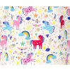 Scrub top BAMBINA, White Unicorns