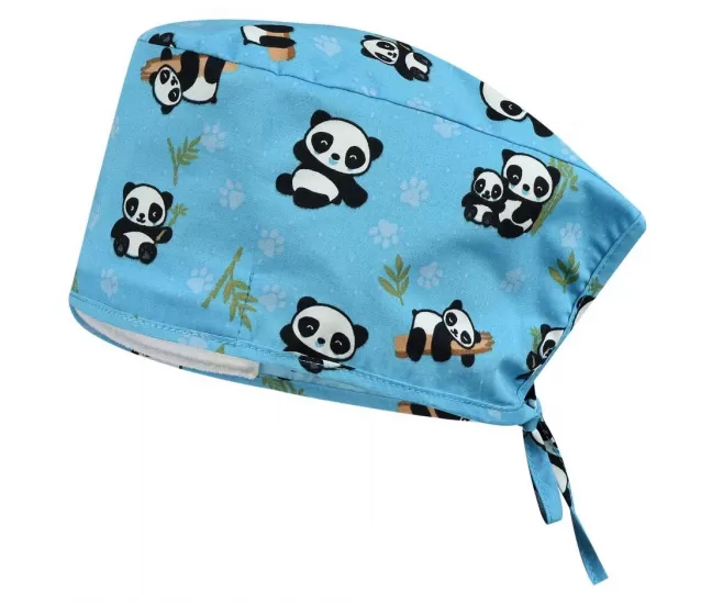 ADRIANA Surgical Cap, Light Blue Pandas