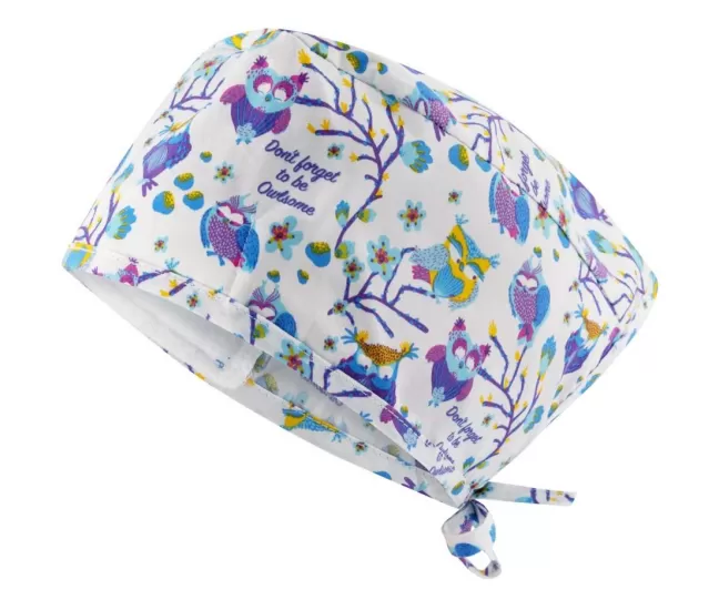 ADRIANA Surgical Cap, White Owls