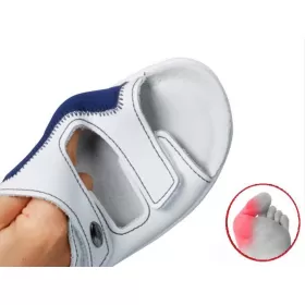 Orthopedic leather sandals Hallux, White