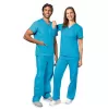 Unisex Drawstring Scrub Set 701 Turquoise