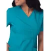 Women’s Mock Wrap Top S8302 Teal Blue