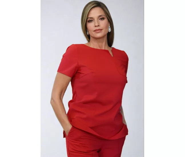 Woman top Valencia red