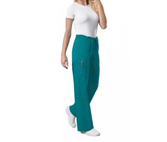 Unisex Drawstring Cargo Pant WWE4043 in Teal Blue