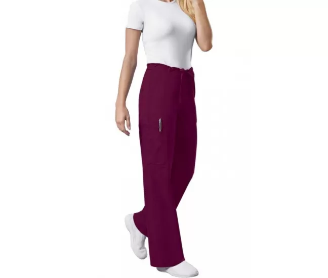 Unisex Drawstring Cargo Pant WWE4043 in Wine
