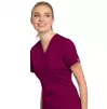 Медицинская женская блузка WWE775AB темно-красного (винного) цвета