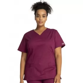Mock Wrap Top WWE4728 in Wine